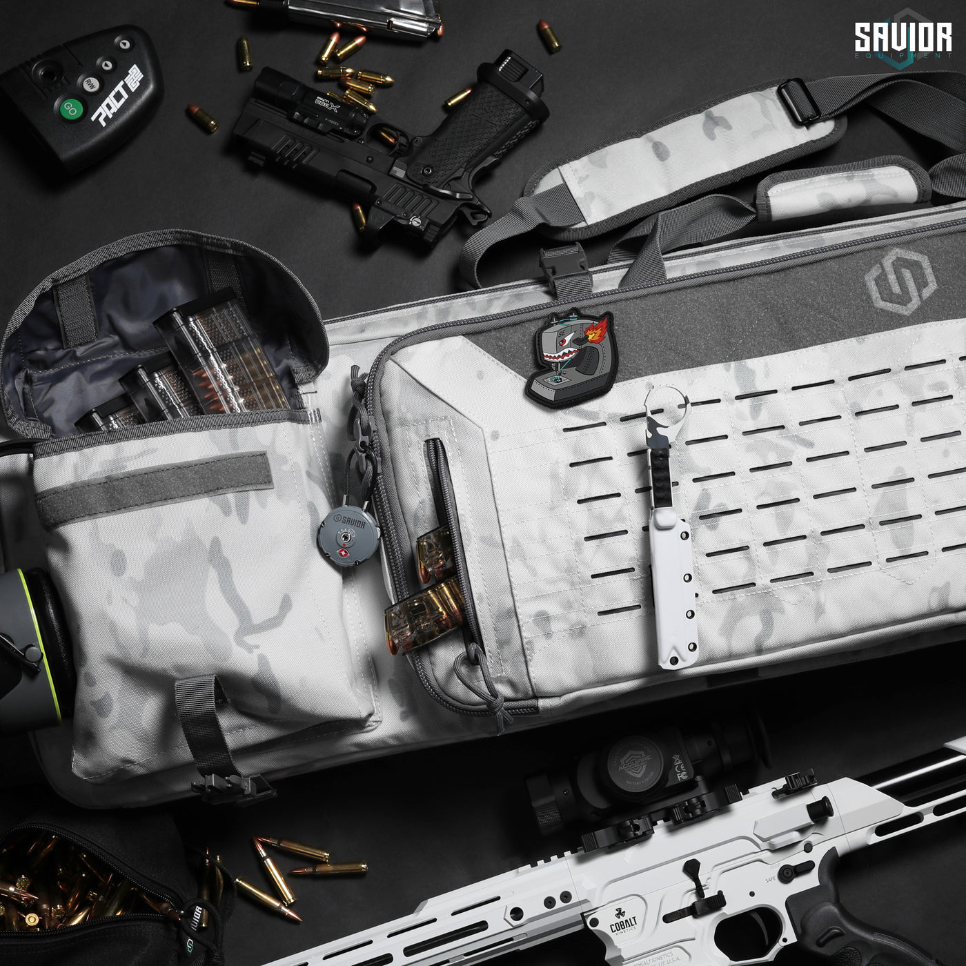 Everything You'll Need - Spacious enough to easily store magazines, hearing protection, and other accessories. Lockable zipper sliders for both firearm compartments. Accessories shown not included.#color_multicam-alpine