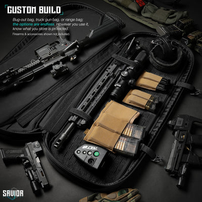 Custom Build - Bug-out bag, truck gun bag, or range bag; the options are endless. However you use it, know what you store is protected. Firearms & accessories shown not included.