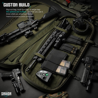 Custom Build - Bug-out bag, truck gun bag, or range bag; the options are endless. However you use it, know what you store is protected. Firearms & accessories shown not included.