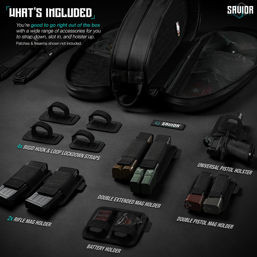 What?€?s Included - You?€?re good to go right out of the box with a wide range of accessories for you to strap down, slot in, and holster up. Patches & firearms shown not included.#color_obsidian-black