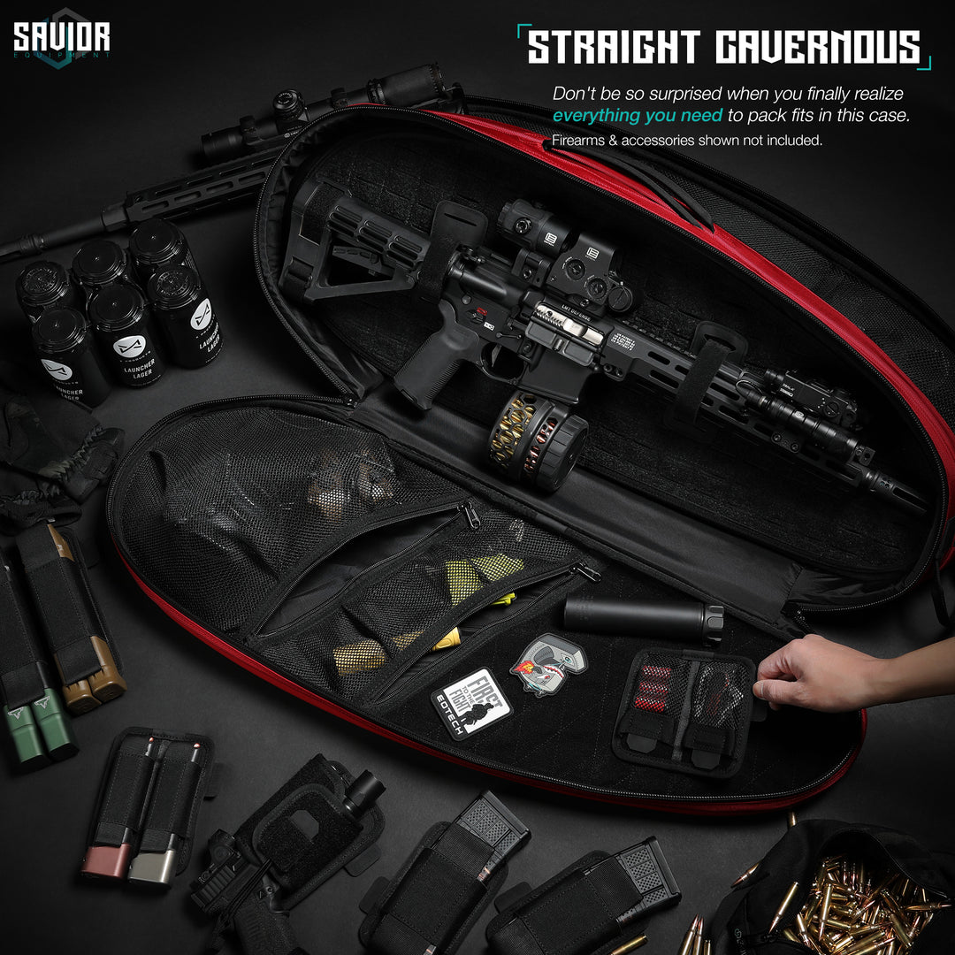 Straight Cavernous - Don?€?t be so surprised when you finally realize everything you need to pack fits in this one case. Firearms & accessories shown not included.#color_carmine-red