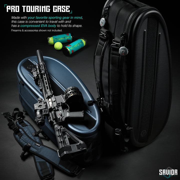 Pro Touring Case - Made with your favorite sporting gear in mind, this case is convenient to travel with and has a compressed EVA body to hold its shape. Firearms & accessories shown not included.#color_midnight-blue