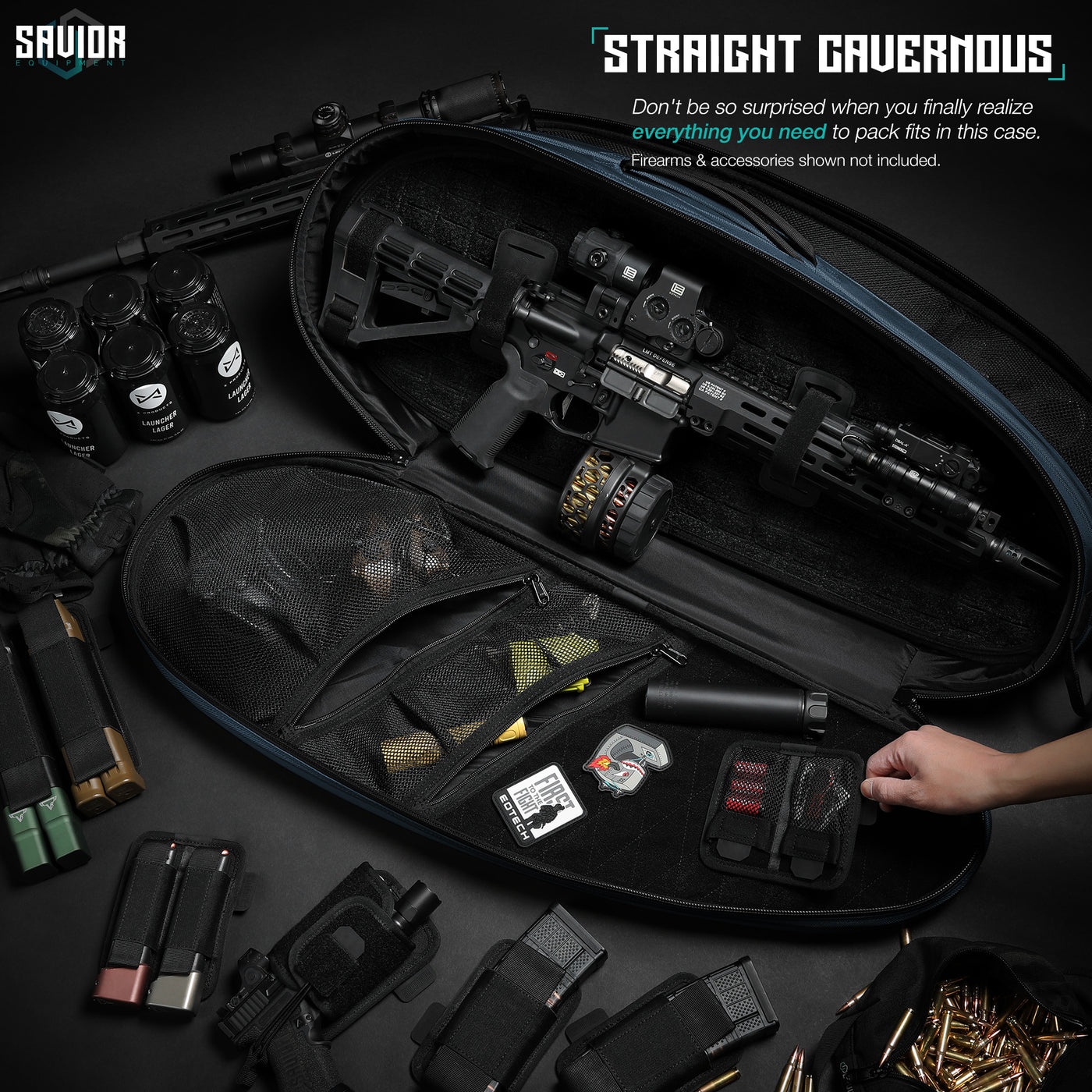 Straight Cavernous - Don?€?t be so surprised when you finally realize everything you need to pack fits in this one case. Firearms & accessories shown not included.#color_midnight-blue