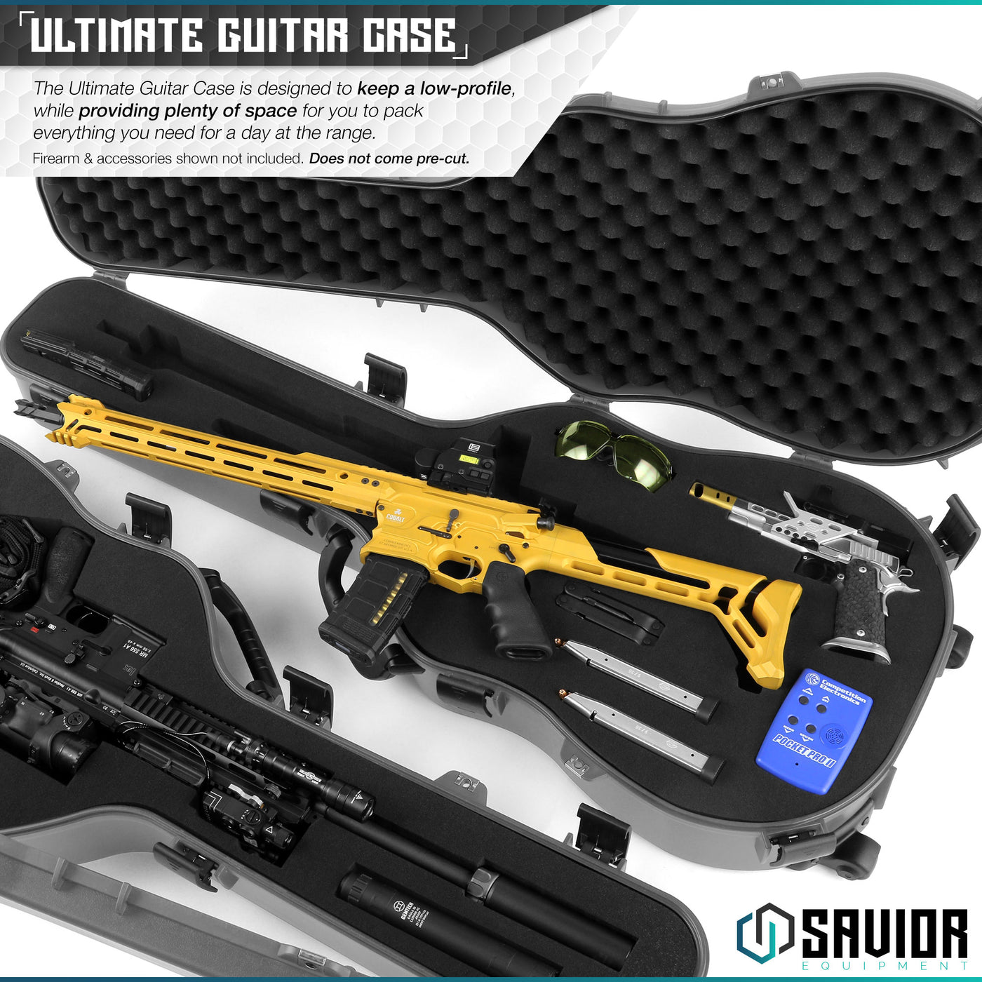 Ultimate Guitar Case - The Ultimate Guitar Case is Designed to Keep a Low-Profile, while Providing Plenty of Space For You to Pack Everything You Need For a Day at the Range. Firearms & Accessories shown not included. Does not come pre-cut.