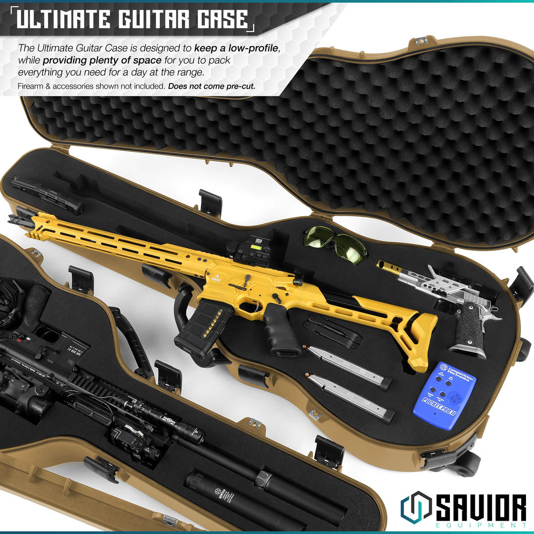 Ultimate Guitar Case - The Ultimate Guitar Case is Designed to Keep a Low-Profile, while Providing Plenty of Space For You to Pack Everything You Need For a Day at the Range. Firearms & Accessories shown not included. Does not come pre-cut.#color_ral-8000-tan