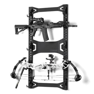 Horizontal Wall-Mounted Rack w/ 5 Set Hooks - Black#color_obsidian-black