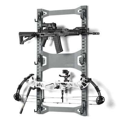 Horizontal Wall-Mounted Rack w/ 5 Set Hooks - Gray#color_sw-gray