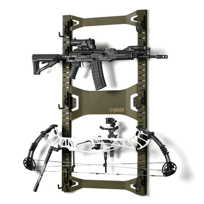 Horizontal Wall-Mounted Rack w/ 5 Set Hooks - Green#color_od-green
