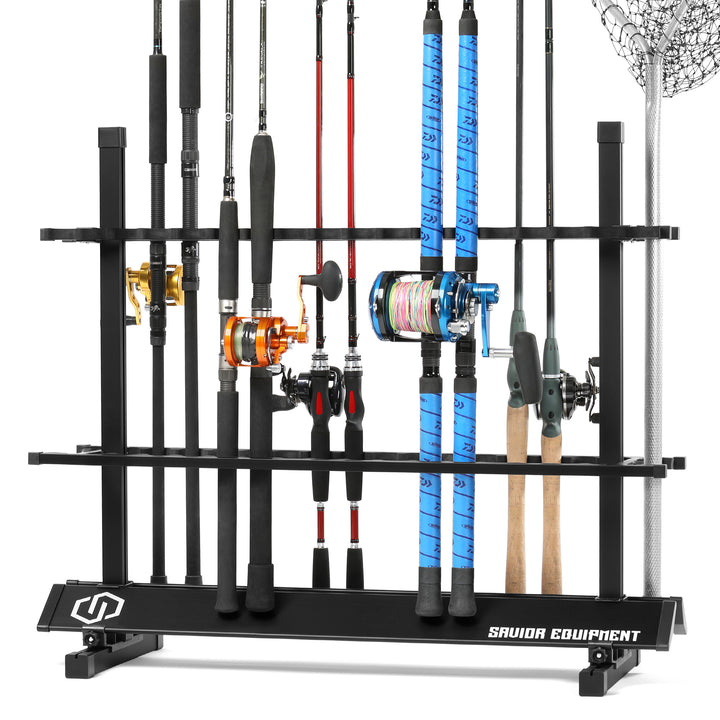 Fishing Rod Rack - Version II - 36-Slot - Black#color_carbon-black#size_36-slot