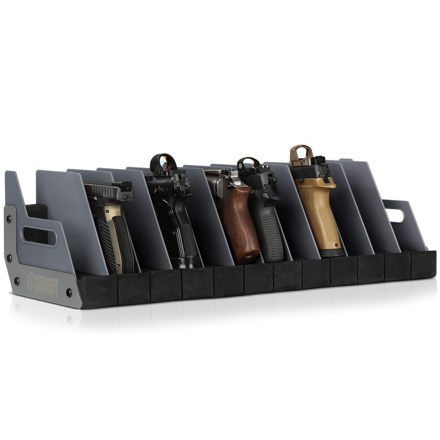 Pistol Rack - 12-Slot - Gray