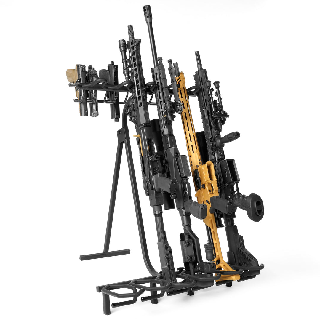 6 Steel Rifle Rack - Stand - Black#color_obsidian-black