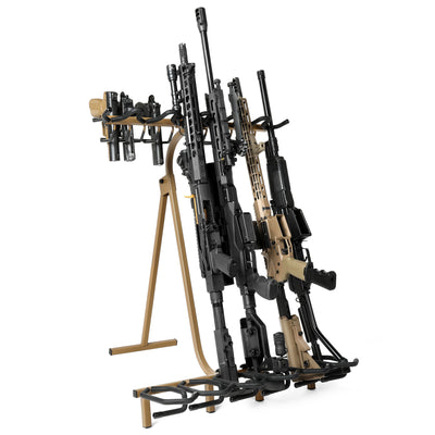 6 Steel Rifle Rack - Stand - Tan#color_ral-8000-tan