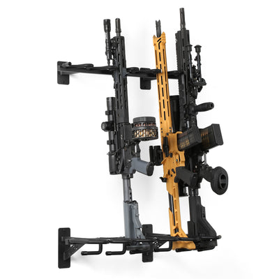 Steel 6 Rifle Rack - Wall Mount - Black