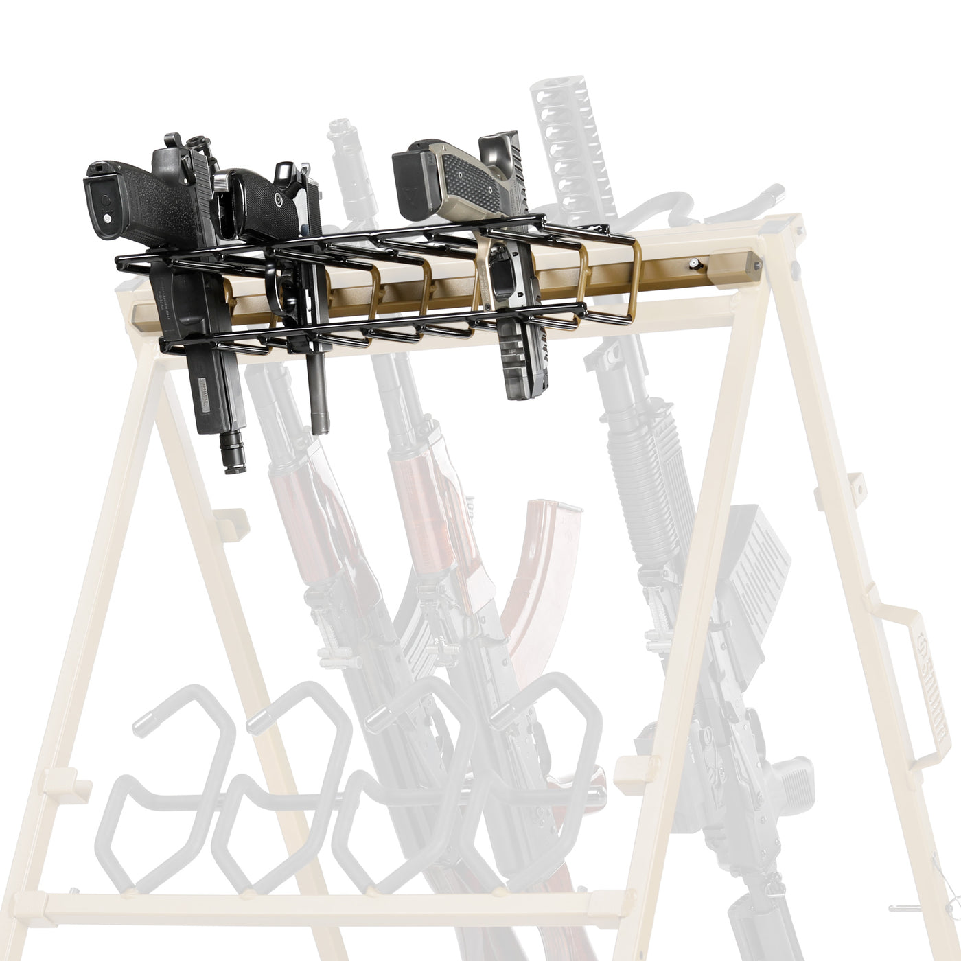 Pistol Rack Attachment for Shorty Rifle Rack - 8 Slots