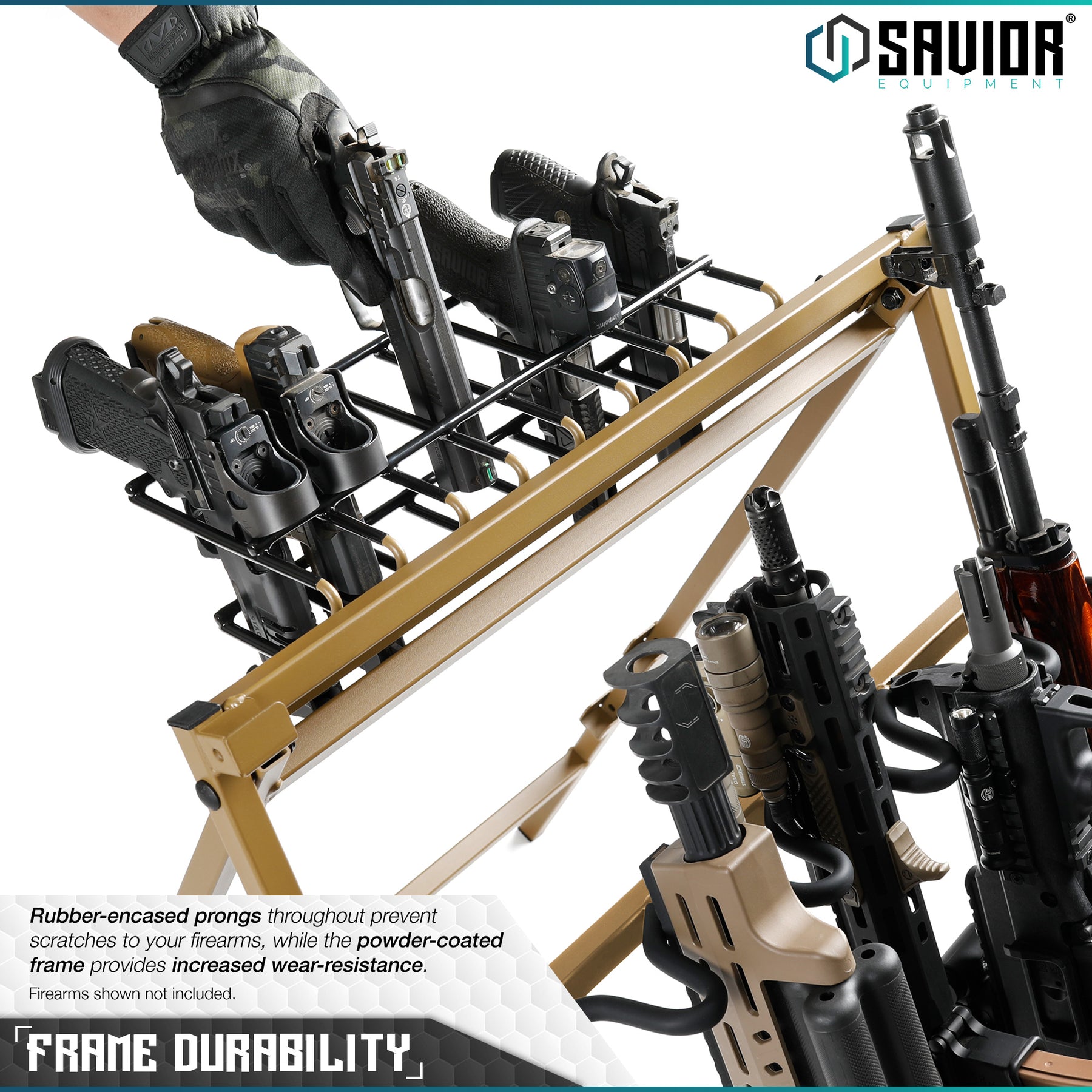 Savior Rifle Rack Pistol Rack Attachment for Shorty Rifle Rack - 8 Slots – Savior Equipment