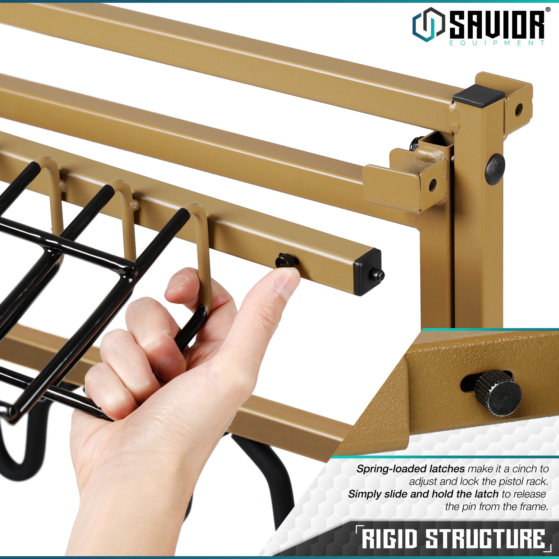 Savior Rifle Rack Pistol Rack Attachment for Shorty Rifle Rack - 8 Slots – Savior Equipment