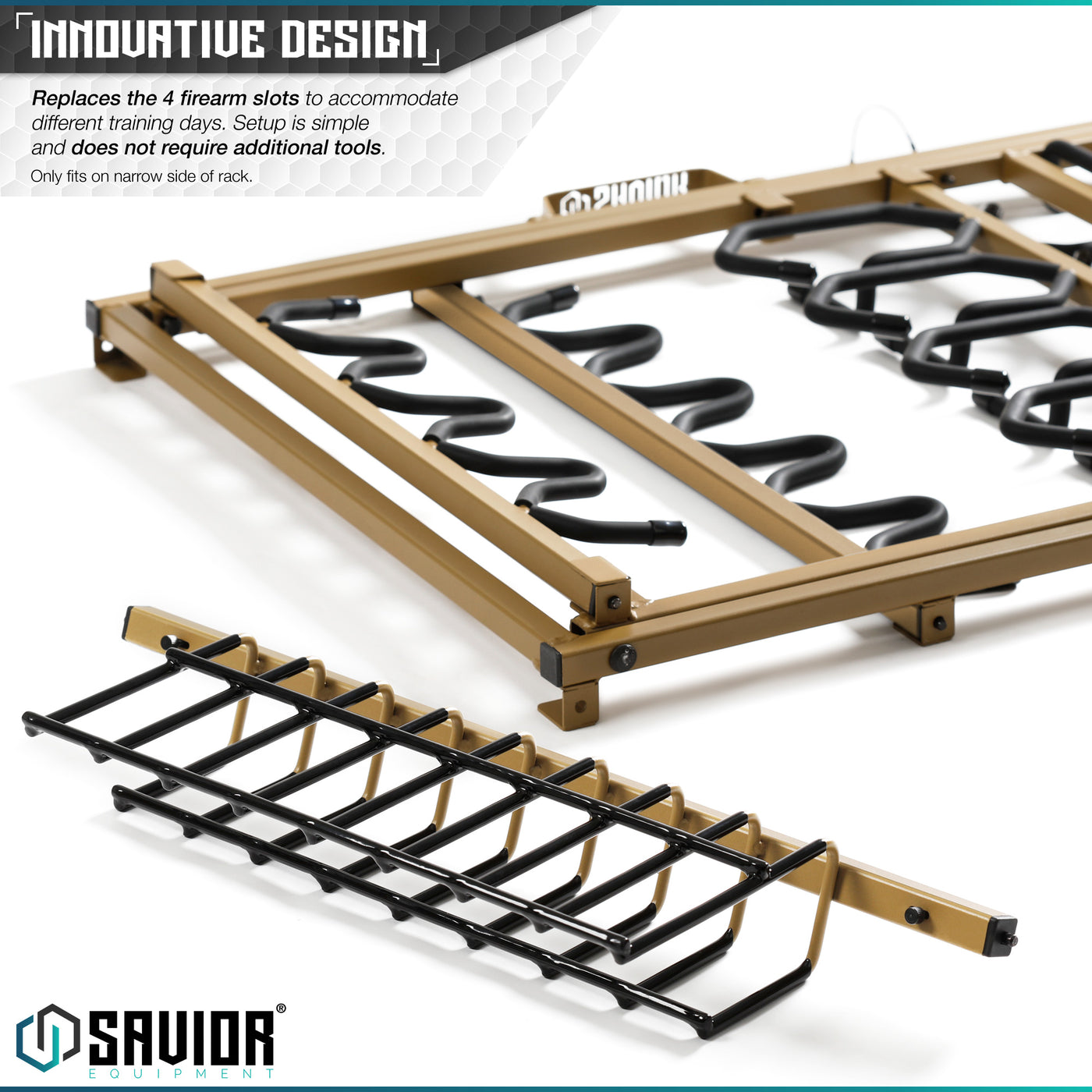 Pistol Rack Attachment for Shorty Rifle Rack - 8 Slots