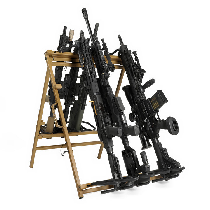 9 SBR Rifle Steel Rack Stand - Tan#color_ral-8000-tan