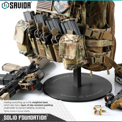 Solid Foundation - Holding everything up is the weighted base, which also has a layer of slip-resistant padding underneath to prevent tabletop scratches.