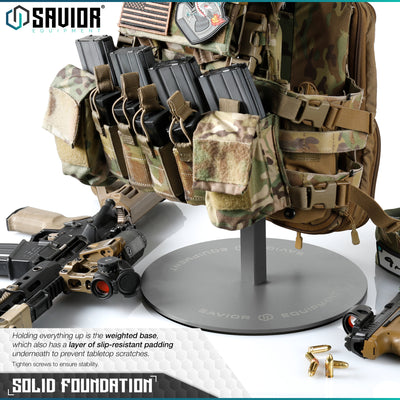 Solid Foundation - Holding everything up is the weighted base, which also has a layer of slip-resistant padding underneath to prevent tabletop scratches.