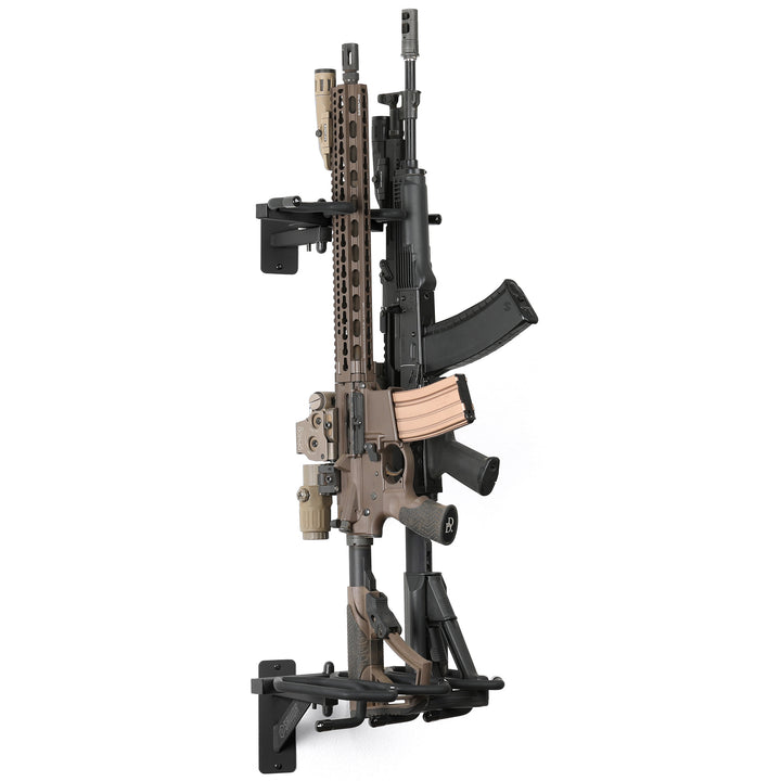 3 Rifle Adjustable Wall Rack - Black#color_obsidian-black