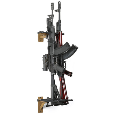 3 Rifle Adjustable Wall Rack - Tan#color_ral-8000-tan
