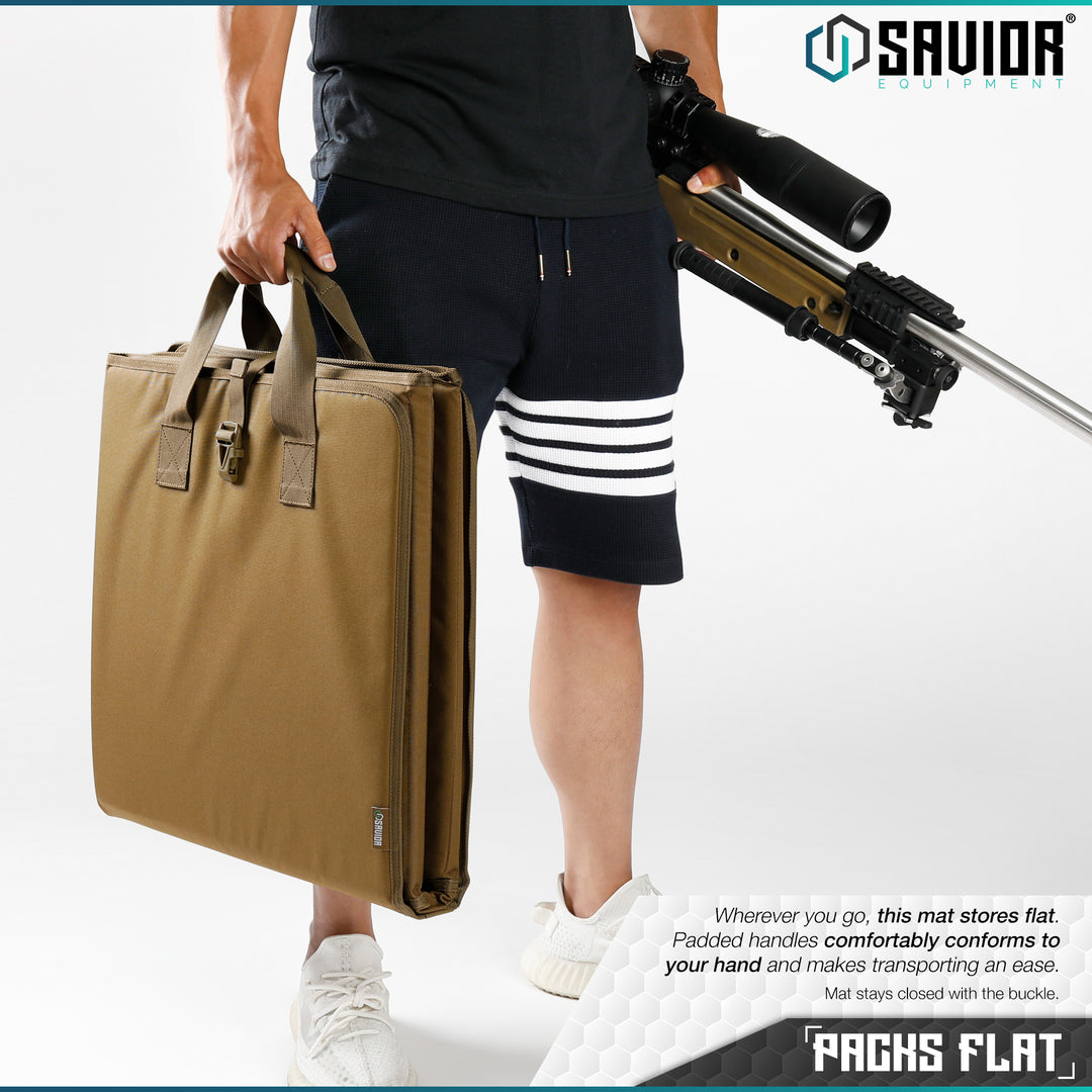 Packs Flat - Wherever you go, this mat stores flat. Padded handles comfortably conforms to your hand and makes transporting an ease.#color_dark-fde