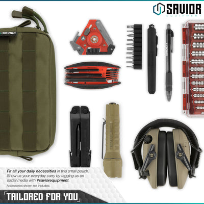 Tailored For You - Fit all your daily necessities in this small pouch. Show us your everyday carry by tagging us on social media with #saviorequipment. Accessories shown not included.