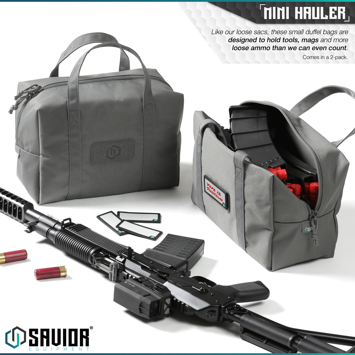 Mini Hauler - Like our loose sacs, these small duffel bags are designed to hold tools, mags and more loose ammo than we can even count. Comes in a 2-pack.
