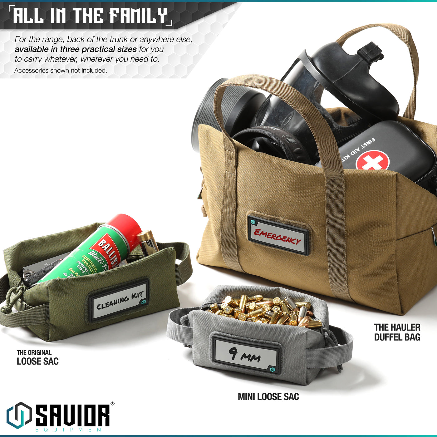 All In The Family - For the range, back of the trunk or anywhere else, available in three practical sizes for you to carry whatever, wherever you need to.
