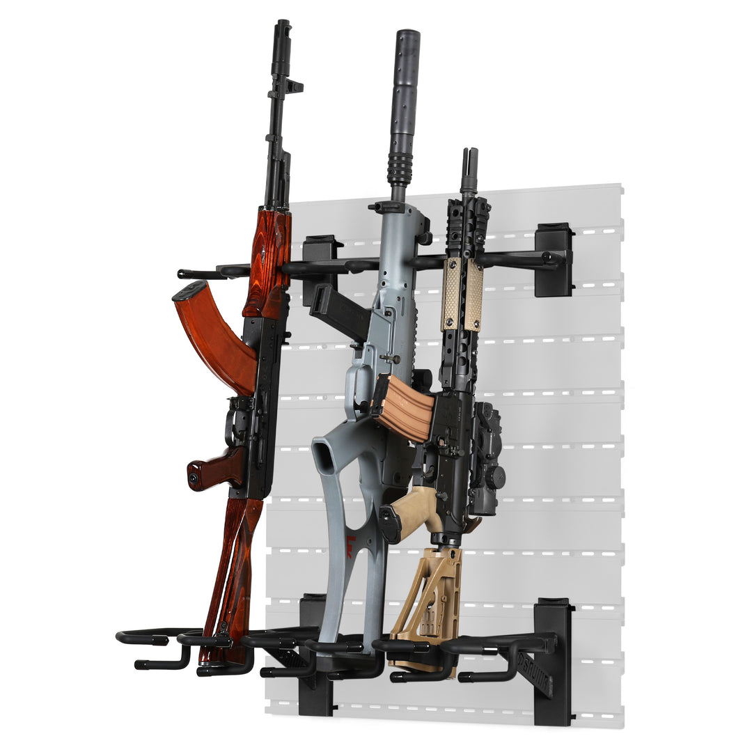 Wall Rack System Attachment - 6 Rifle Rack - Black#color_obsidian-black