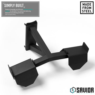 Simply Built - Ready to hand right out of the box, no tools or setup needed. For use with 3" on-center slat walls only. Does not mount directly to the wall.#color_obsidian-black