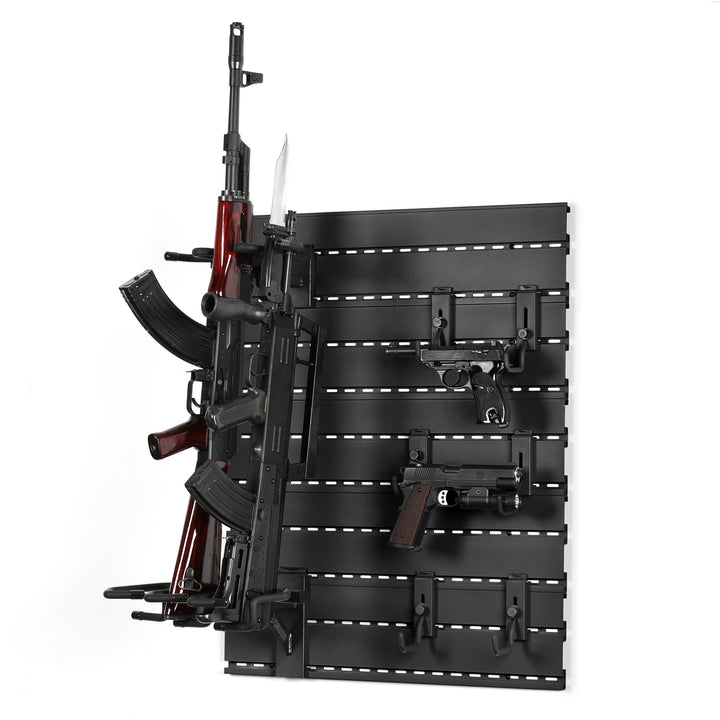 Wall Rack System - 5 Panels w/ 3 Rifle & 6 Pistol Hooks - Black#color_obsidian-black