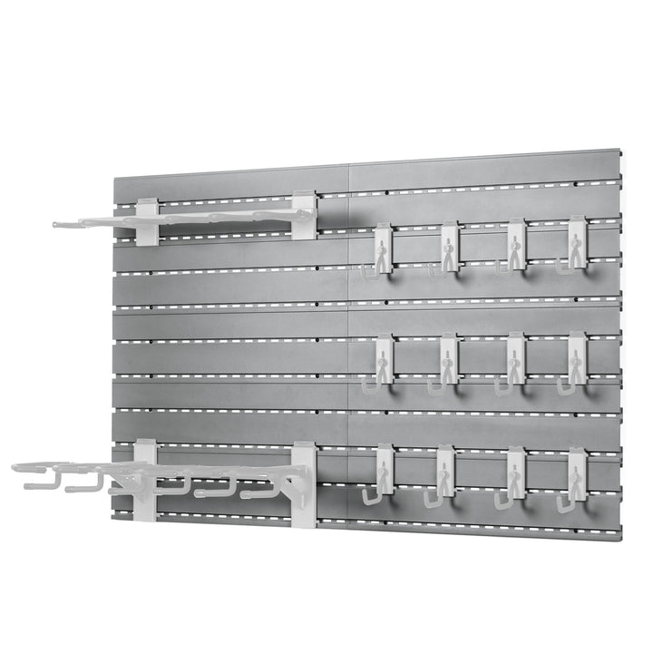 Wall Rack System - 10 Slat Wall Panels - SW Gray#color_sw-gray