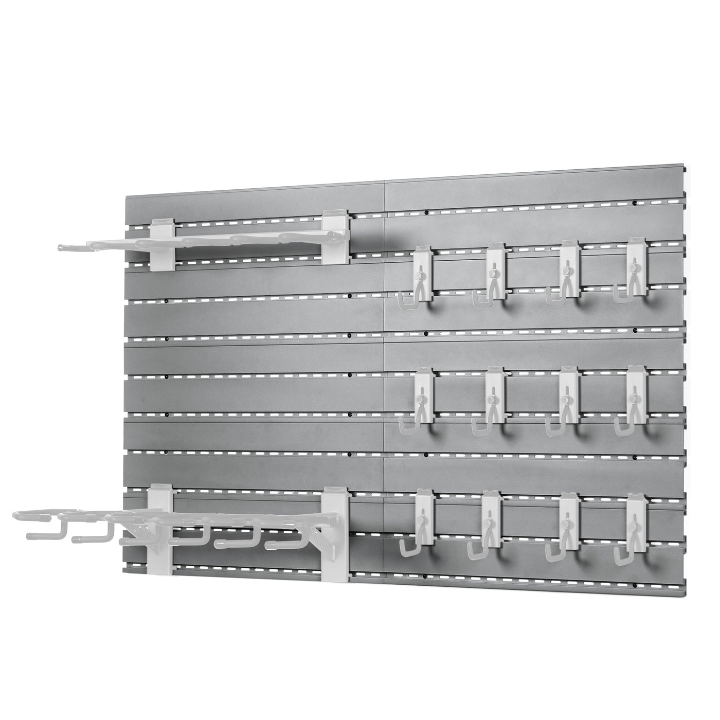 Wall Rack System - 10 Slat Wall Panels - SW Gray#color_sw-gray