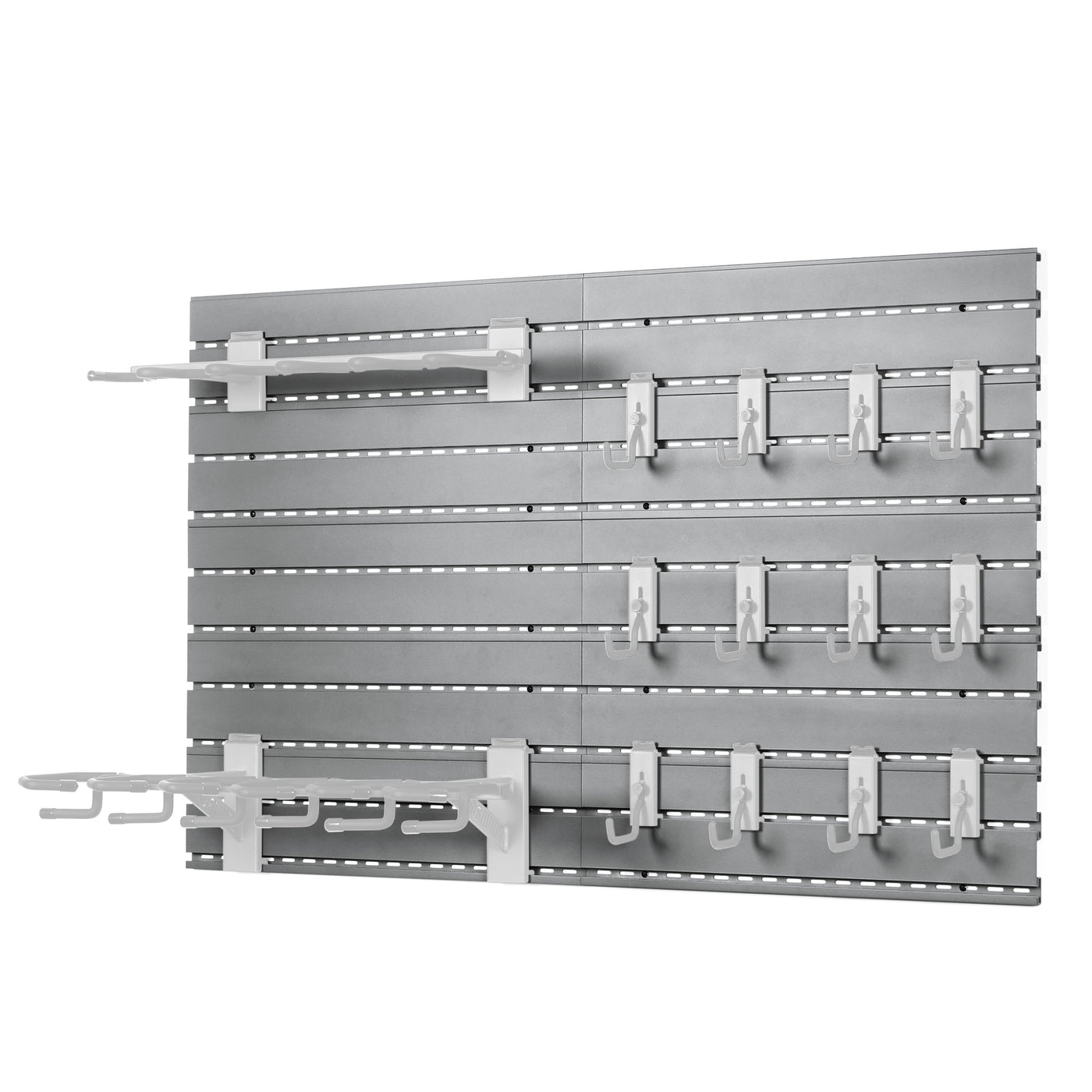 Wall Rack System - 10 Slat Wall Panels - SW Gray