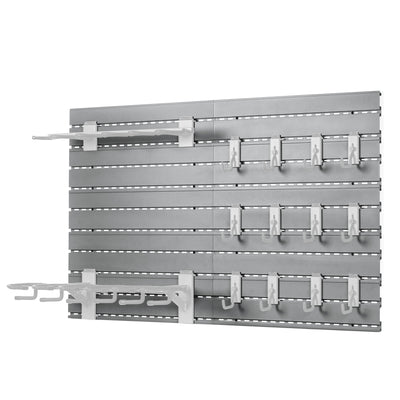 Wall Rack System - 10 Slat Wall Panels - SW Gray