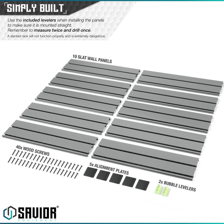 Simply Built - Use the included levelers when installing the panels to make sure it is mounted properly. Remember to measure twice and drill once.#color_sw-gray