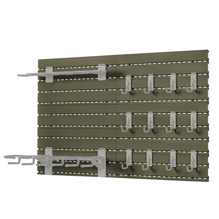 Wall Rack System - 10 Slat Wall Panels - OD Green#color_od-green